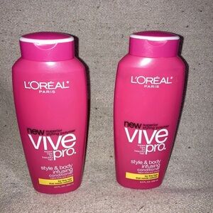 2 Pack L'Oreal Vive Pro Style and Body Infusing Conditioner For Fine Hair 8.5oz